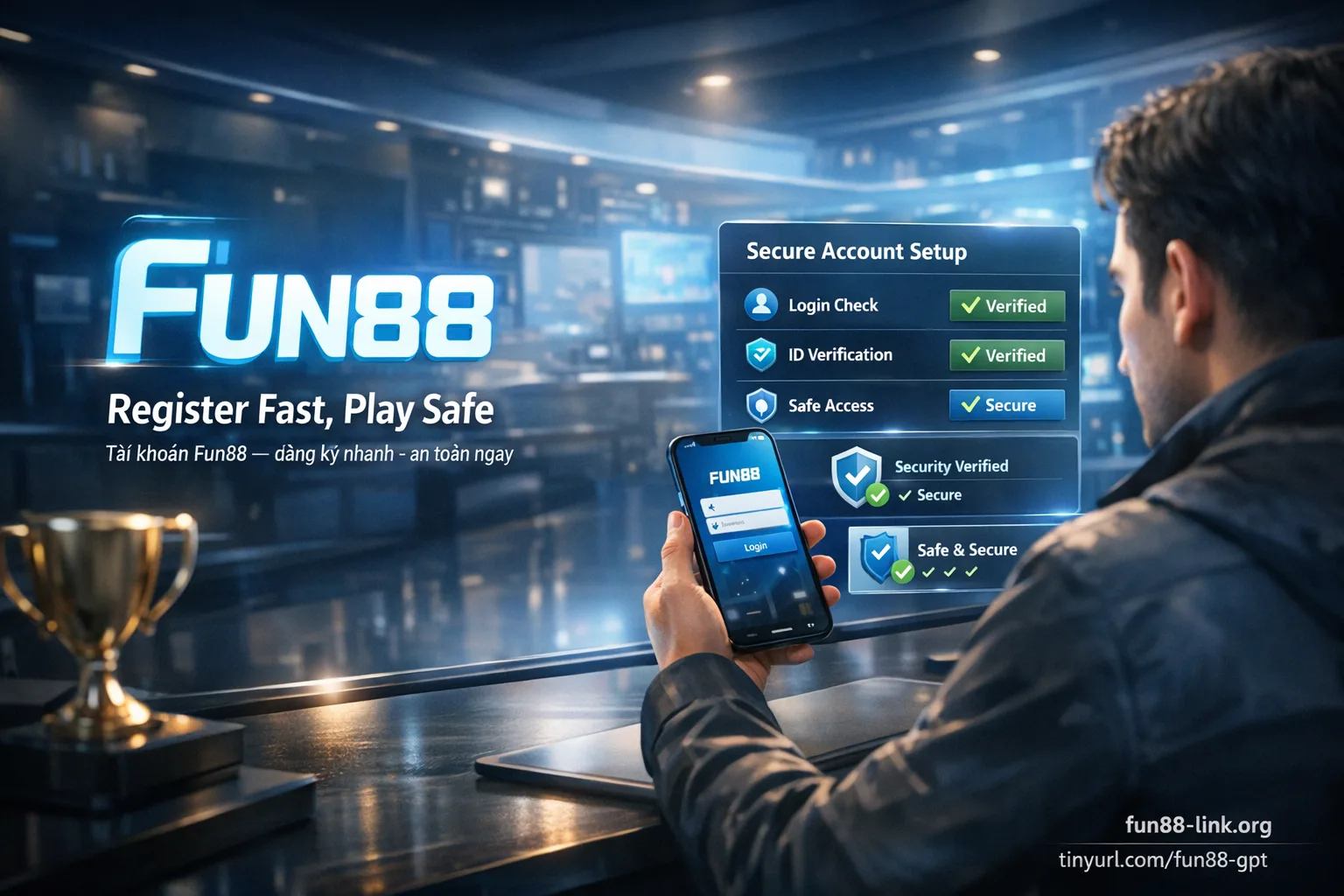 đăng ký tài khoản Fun88 nhanh bảo mật SSL giấy phép PAGCOR