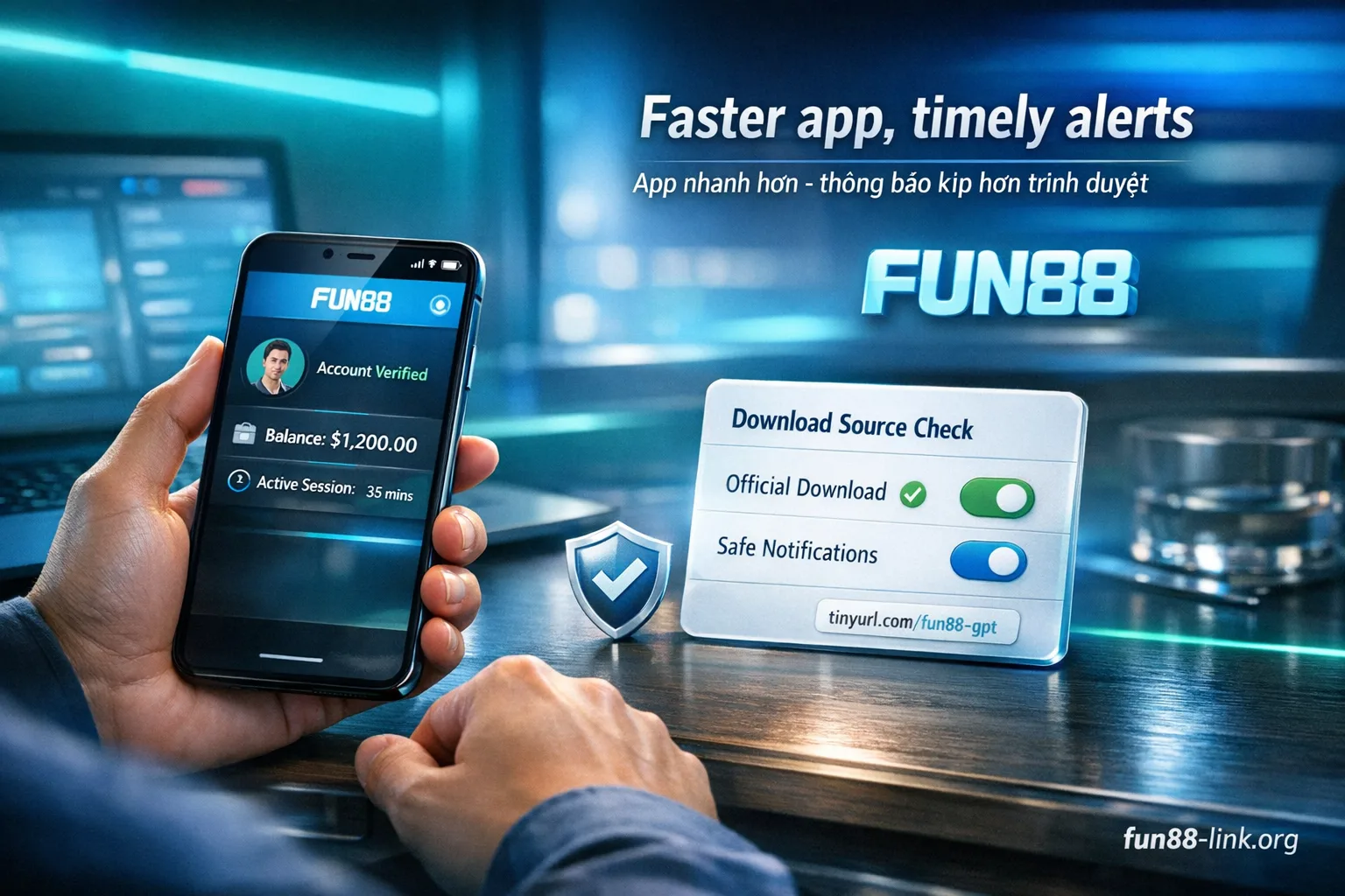 app Fun88 so với trình duyệt - tốc độ thao tác và bảo mật tài khoản